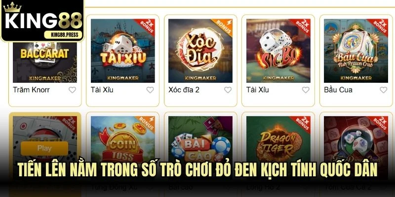 Tiến lên nằm trong số trò chơi đỏ đen kịch tính quốc dân thú vị