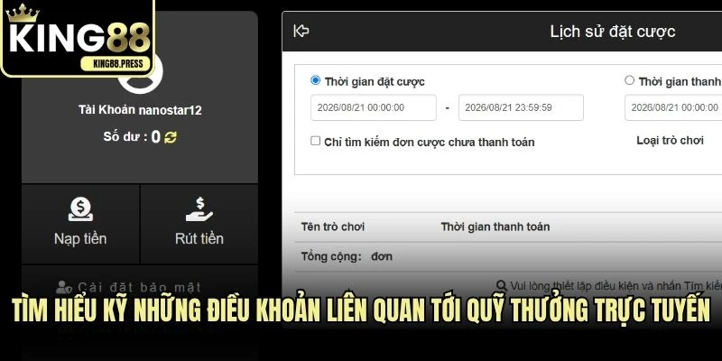 Tìm hiểu kỹ những điều khoản liên quan tới quỹ thưởng trực tuyến